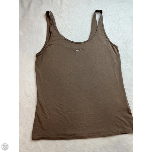 Athletic Tank Top By Nike In Taupe, Size: L