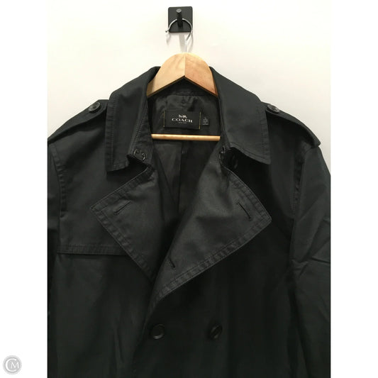 Coat Trench Coat By Coach In Black, Size: Xl