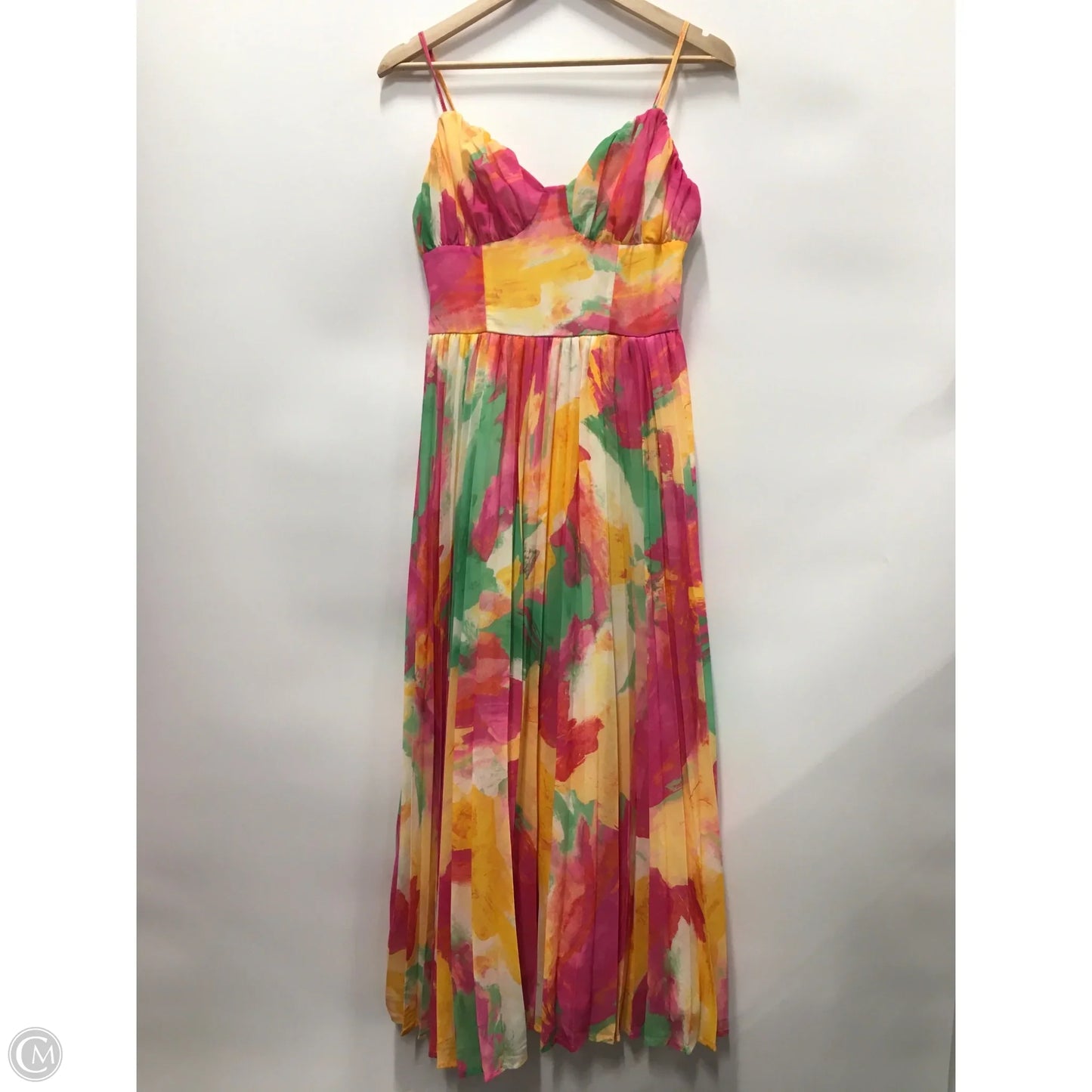 Dress Casual Maxi By Flying Tomato In Pink & Yellow, Size: S