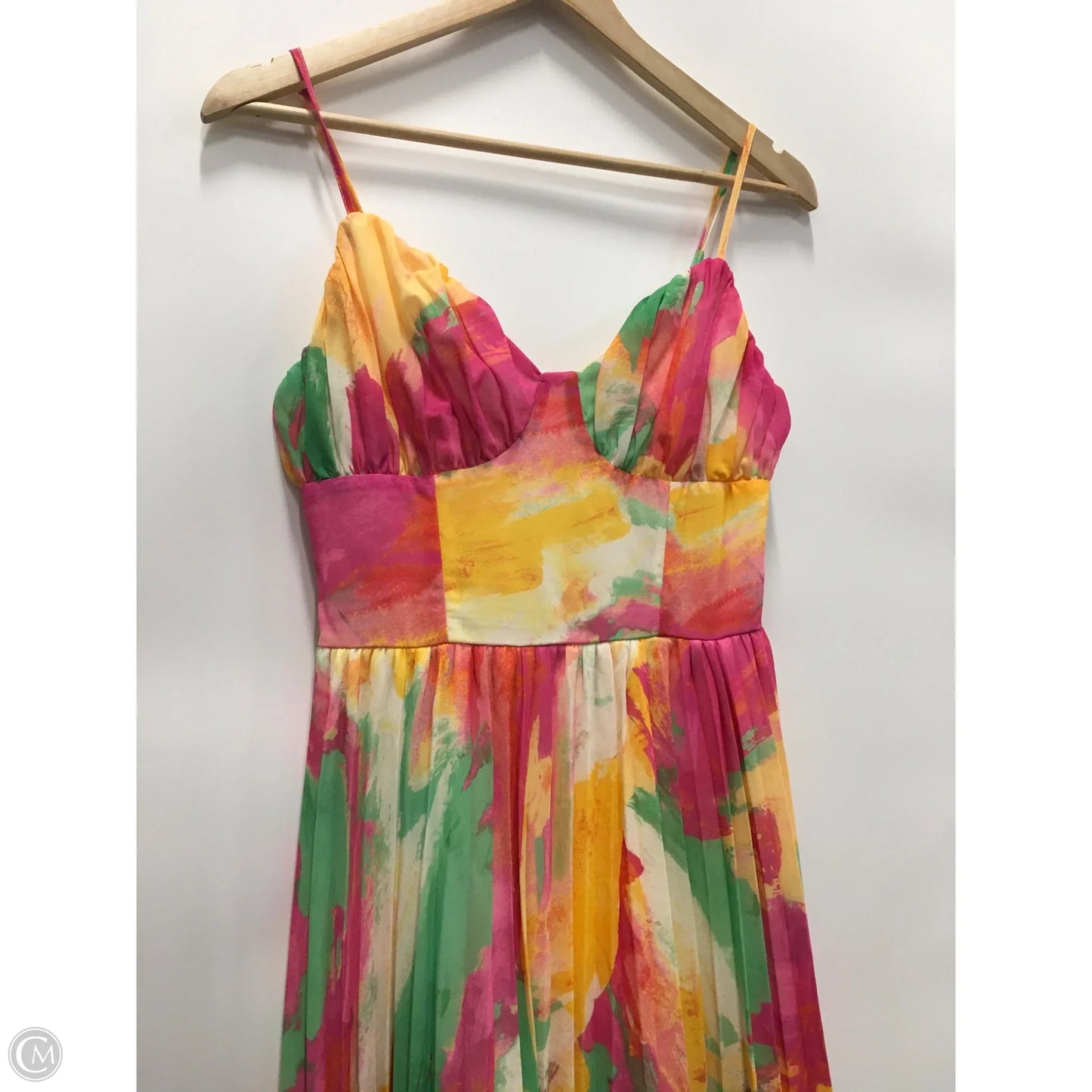 Dress Casual Maxi By Flying Tomato In Pink & Yellow, Size: S