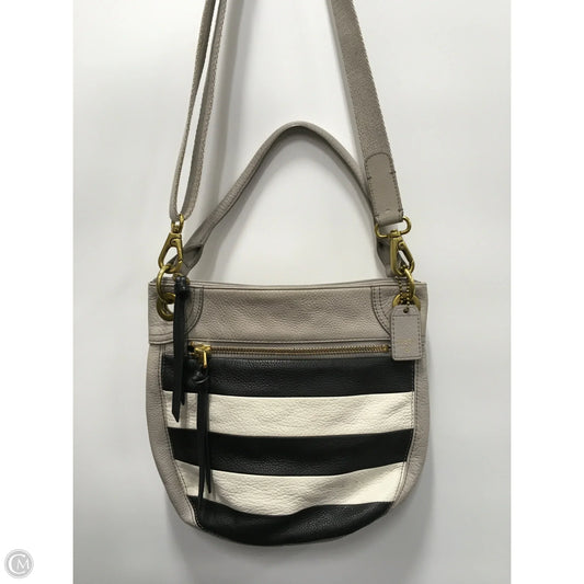 Handbag Leather By Fossil, Size: Medium