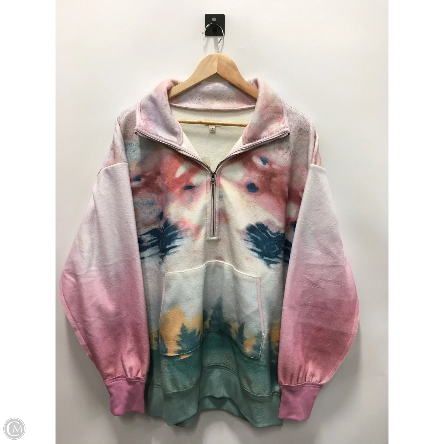 Sweatshirt Collar By Pilcro In Tie Dye Print, Size: S