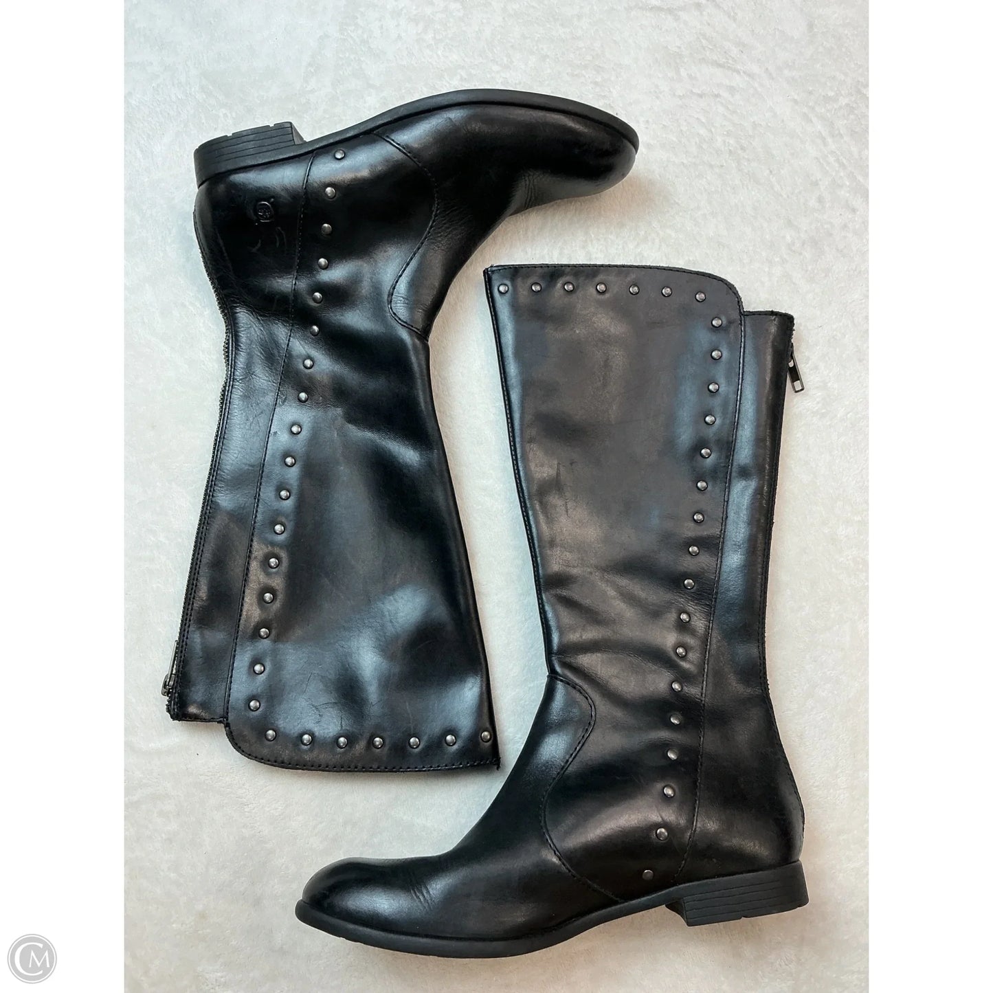 Boots Mid-calf Flats By Born In Black, Size: 7.5