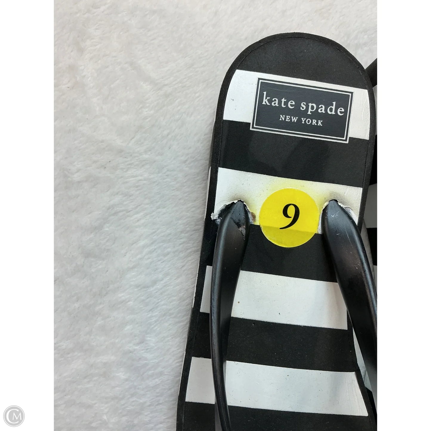 Sandals Designer By Kate Spade In Striped Pattern, Size: 9
