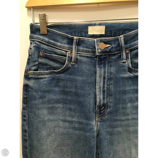 Jeans Straight By Mother In Blue Denim, Size: 4
