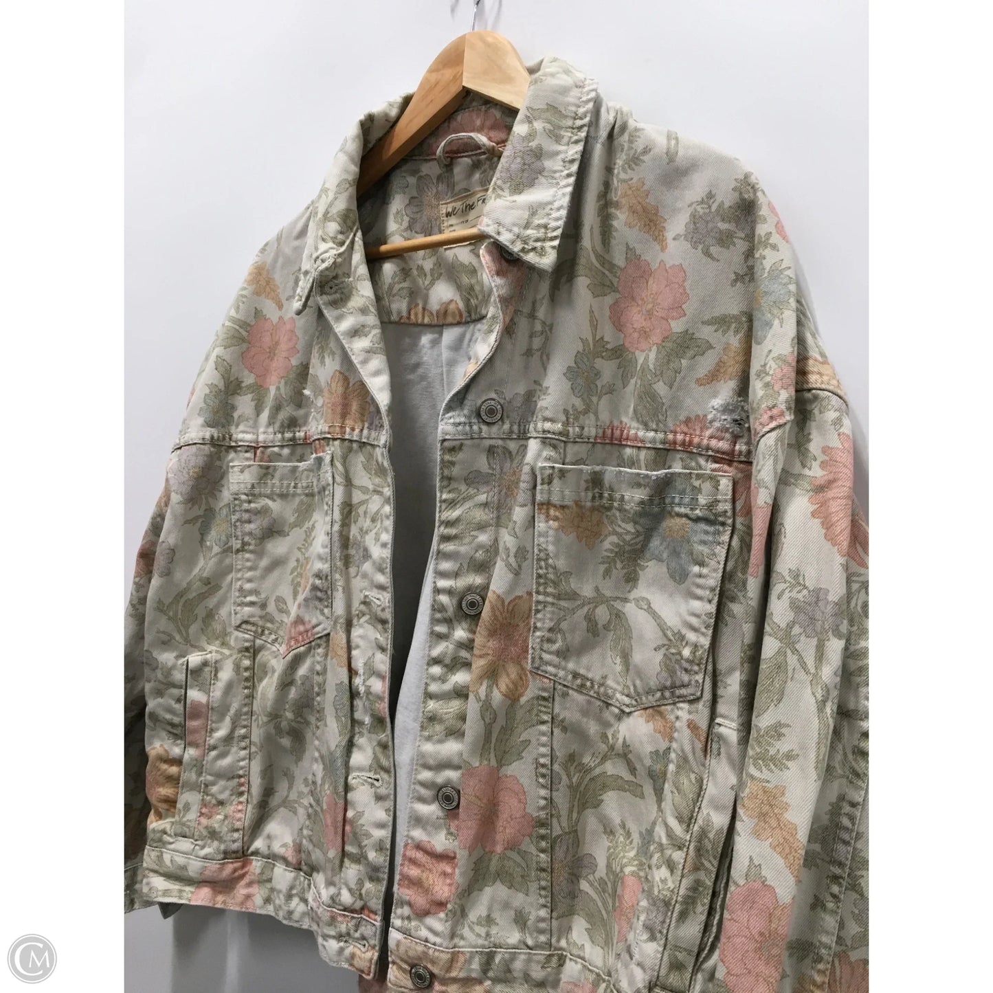 Jacket Denim By We The Free In Floral Print, Size: L