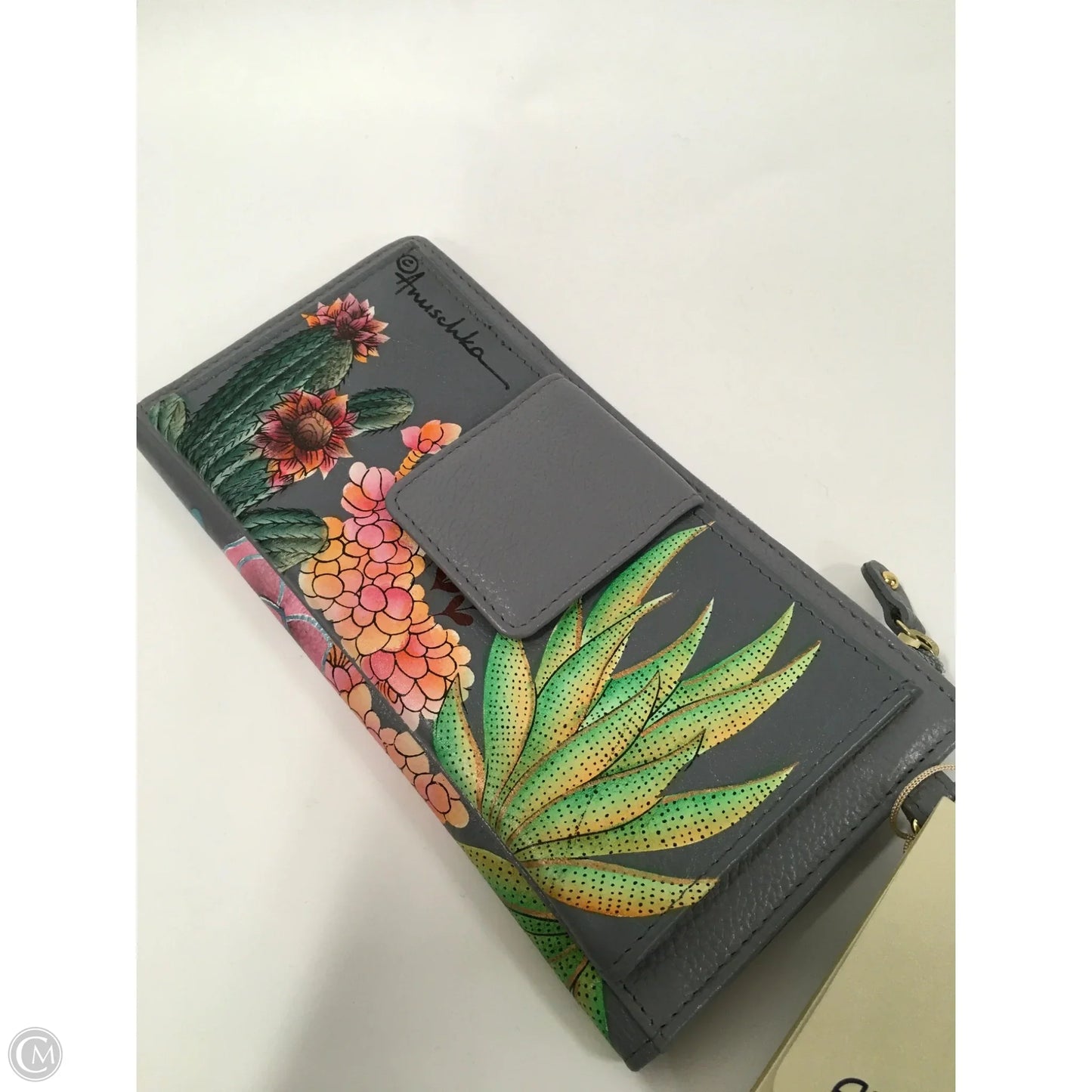 Wallet Leather By Anuschka, Size: Large