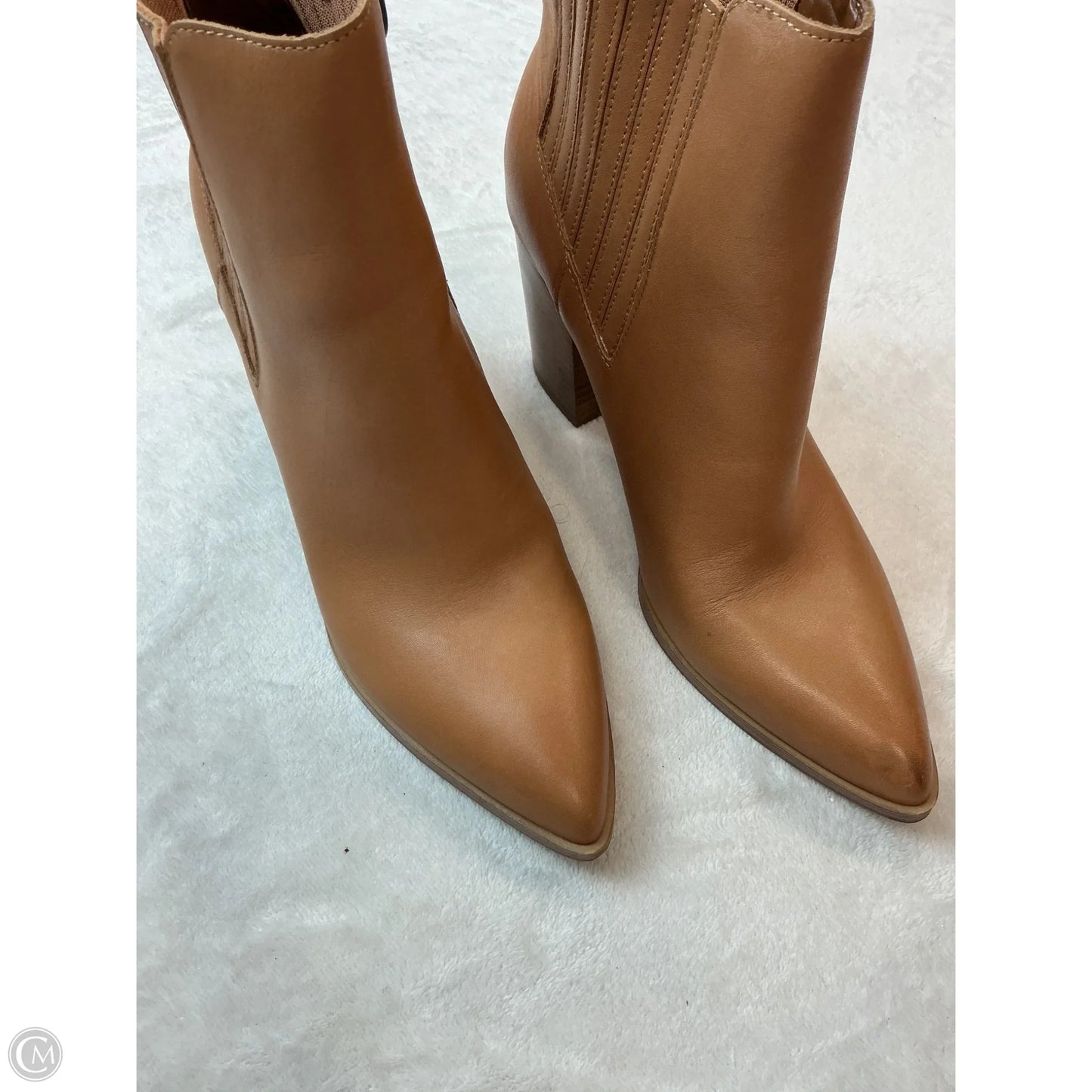 Boots Ankle Heels By Aldo In Tan, Size: 7.5
