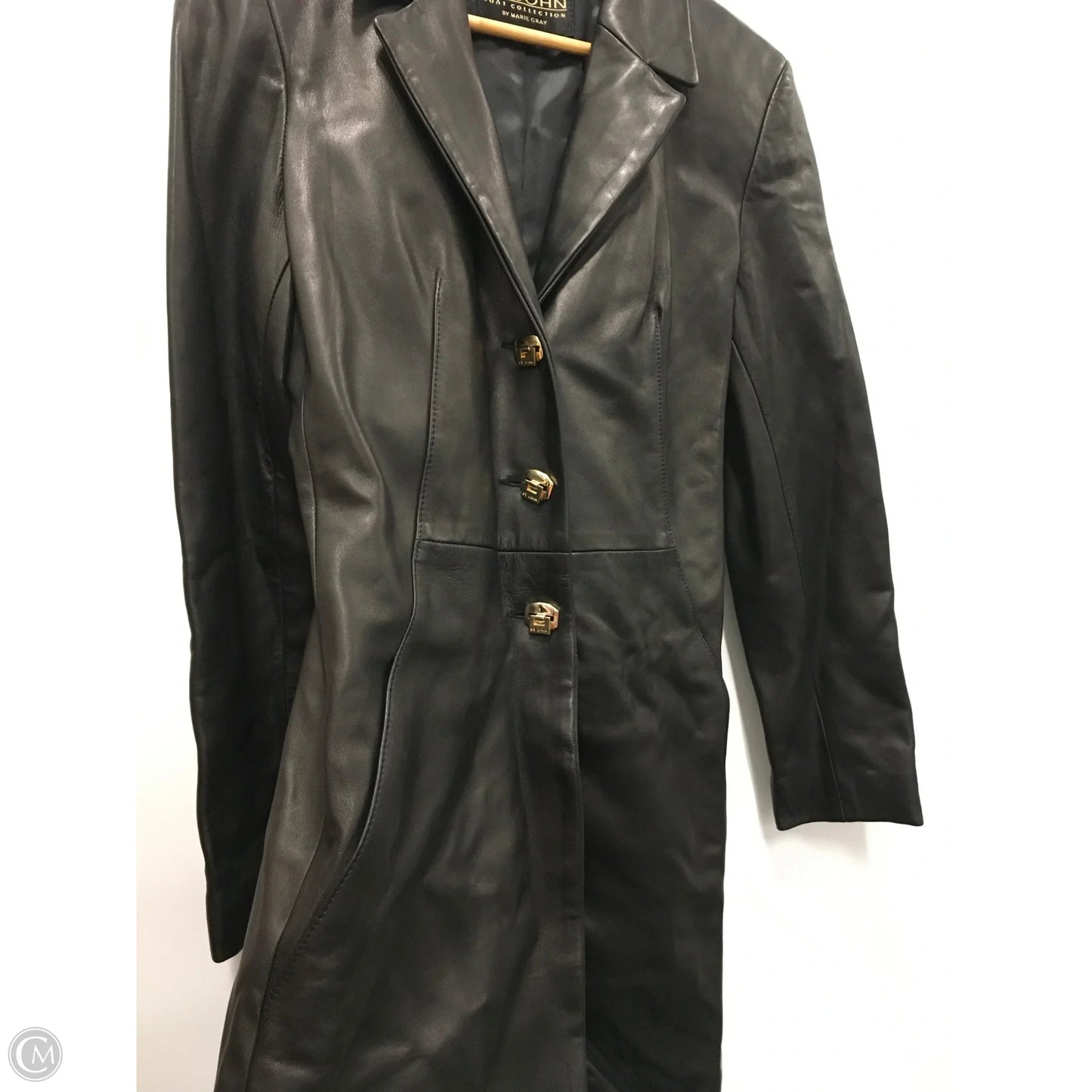 Coat Luxury Designer By St John Collection In Black, Size: S