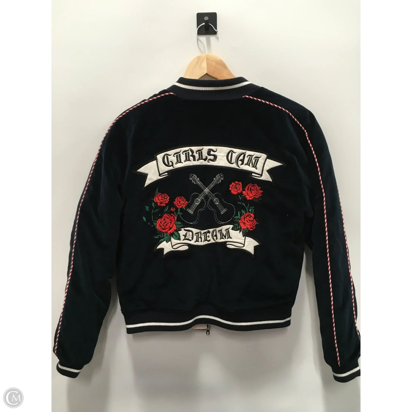 Jacket Designer By Sandro In Blue & Pink, Size: S