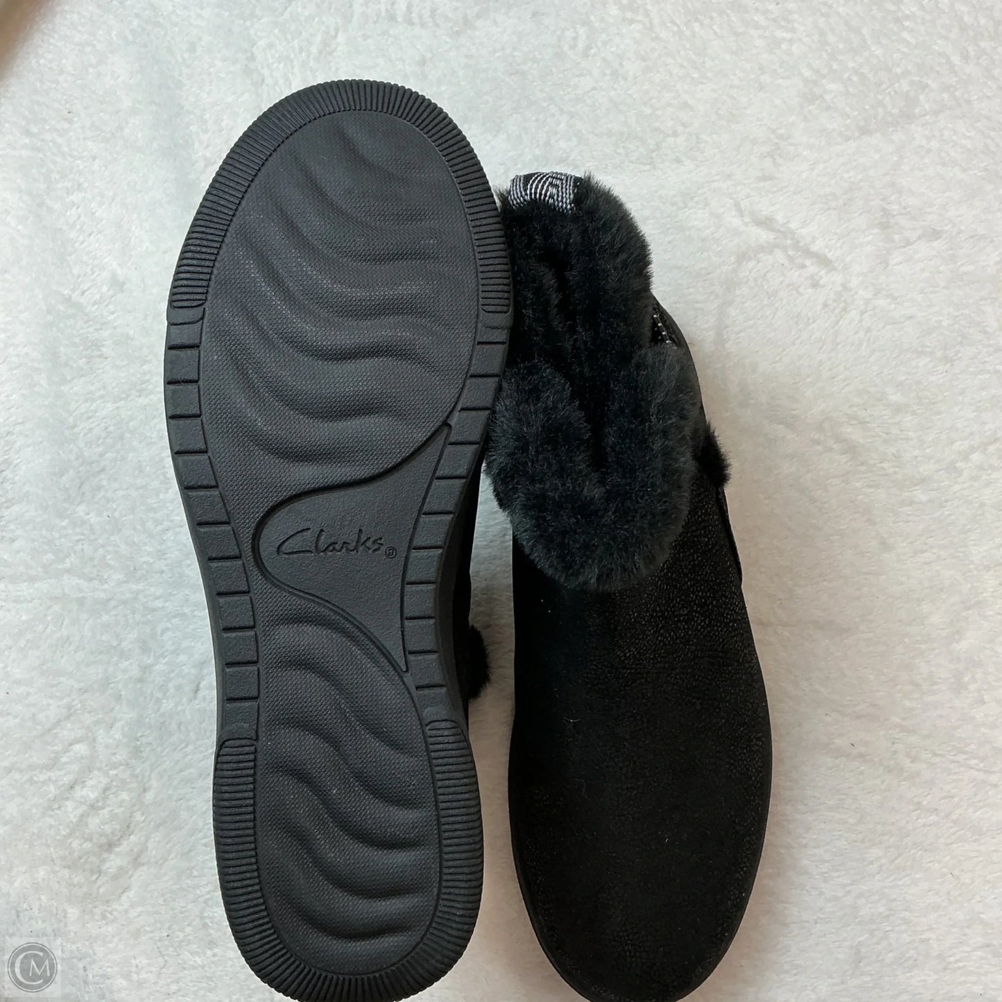 Boots Ankle Flats By Clarks In Black, Size: 7