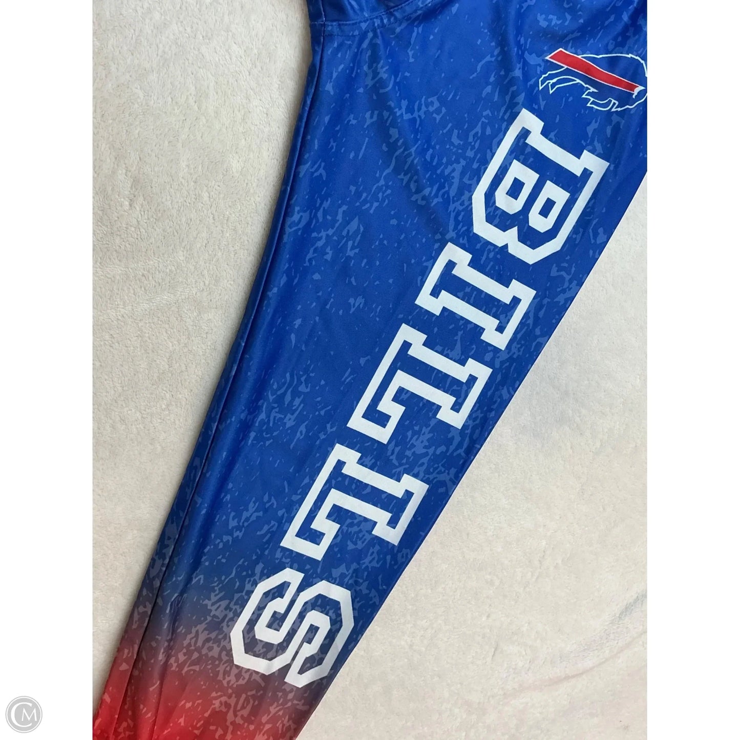 Athletic Leggings By Nfl In Blue Red & White, Size: L