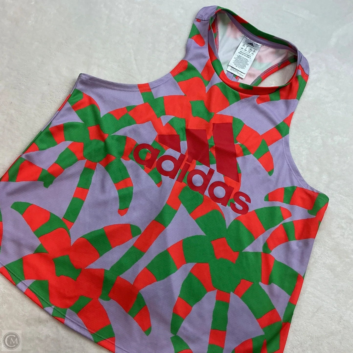 Athletic Tank Top By Adidas In Green, Size: L