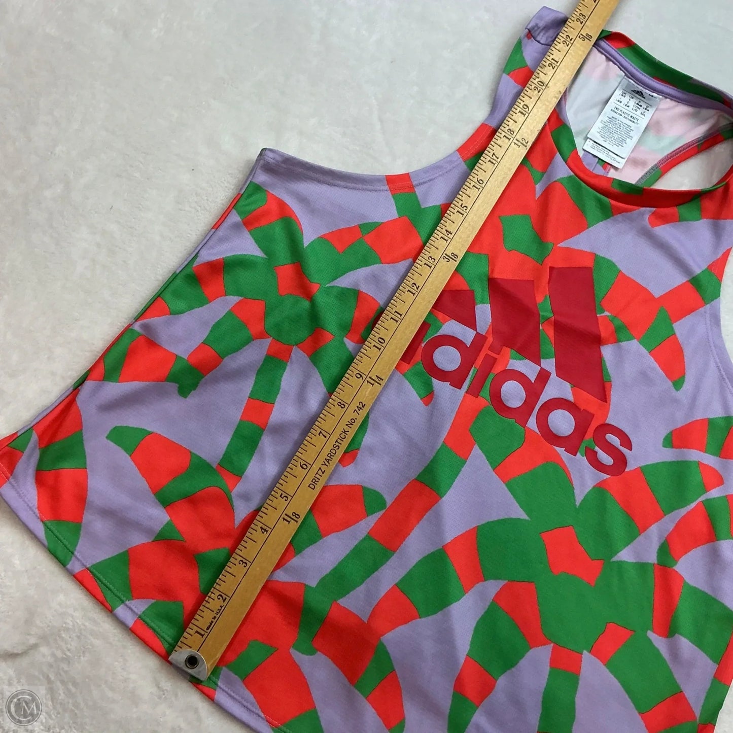 Athletic Tank Top By Adidas In Green, Size: L