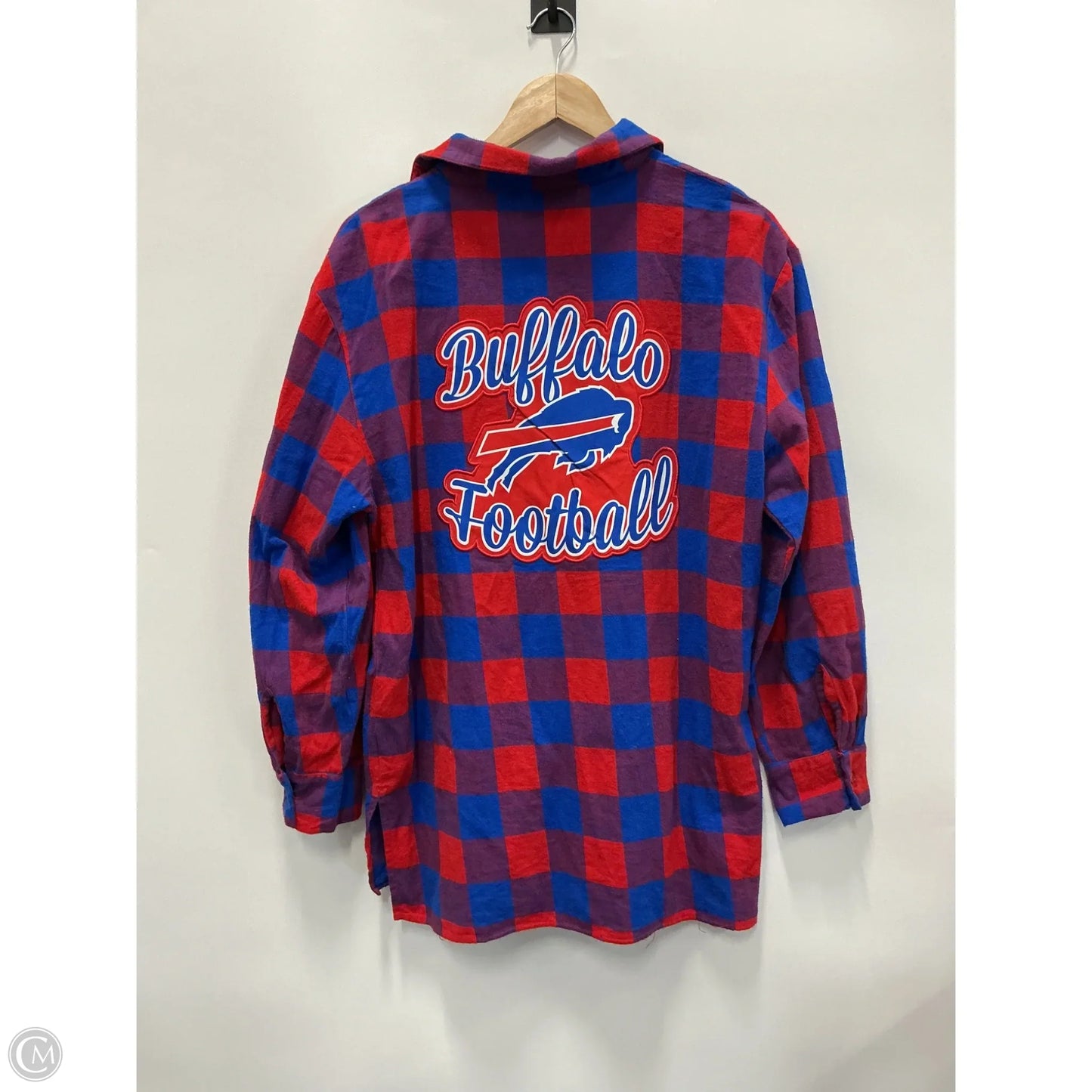 Top Long Sleeve By Nfl In Plaid Pattern, Size: M