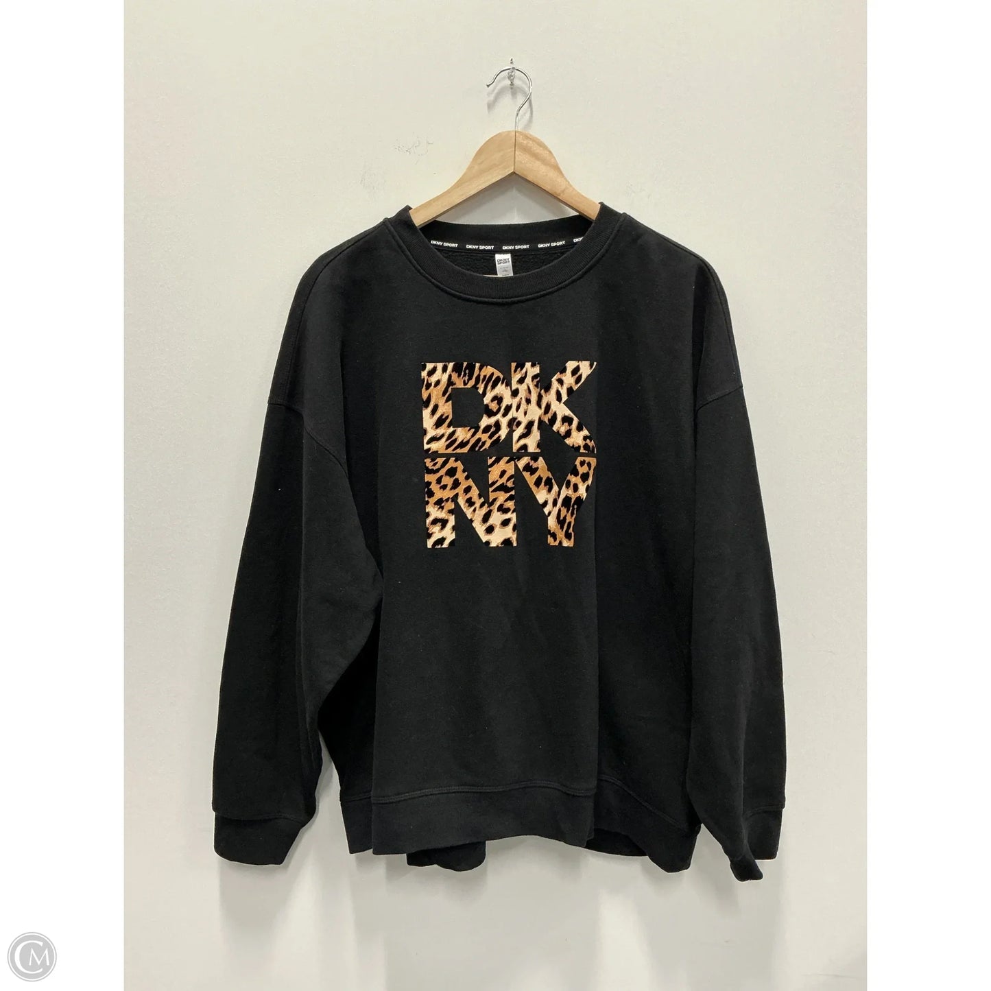 Sweatshirt Crewneck By Dkny In Black, Size: Xl