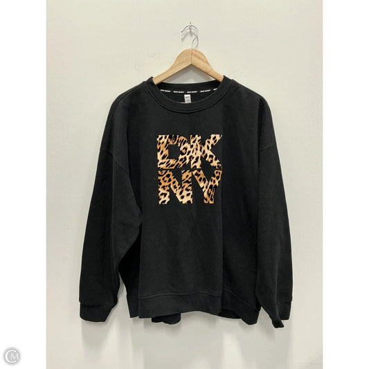 Sweatshirt Crewneck By Dkny In Black, Size: Xl
