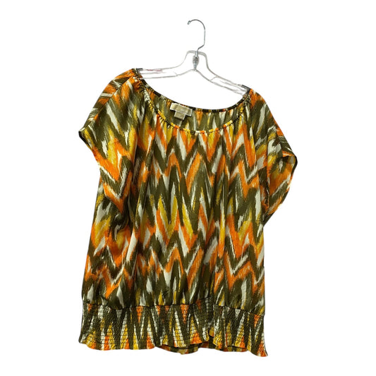 Top Ss By Michael By Michael Kors In Orange, Size:2X