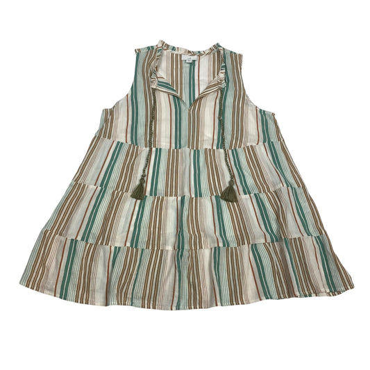 Tunic Sleeveless By J. Jill In Cream & Green, Size:Xs