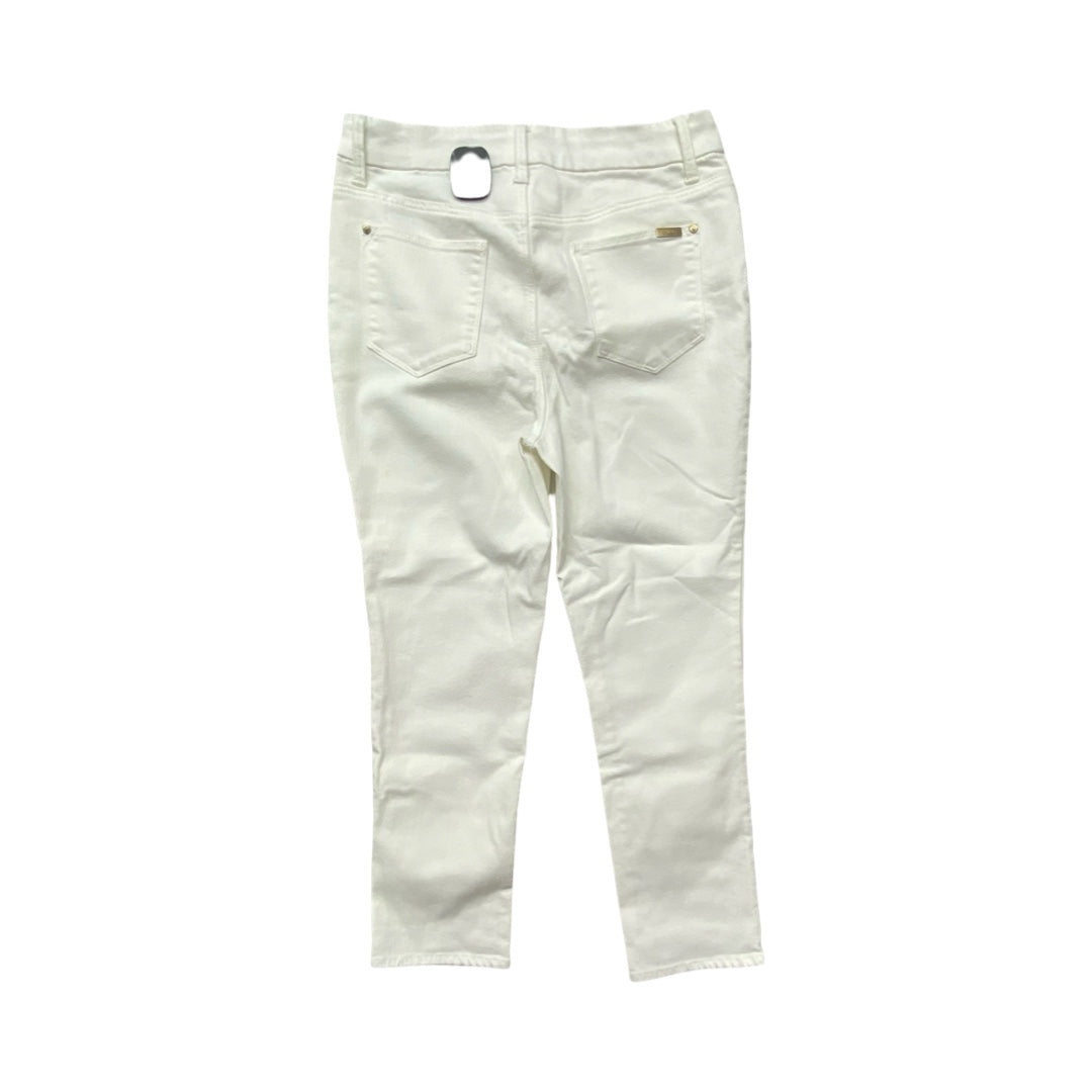 Jeans Cropped By Chicos In White Denim, Size:6