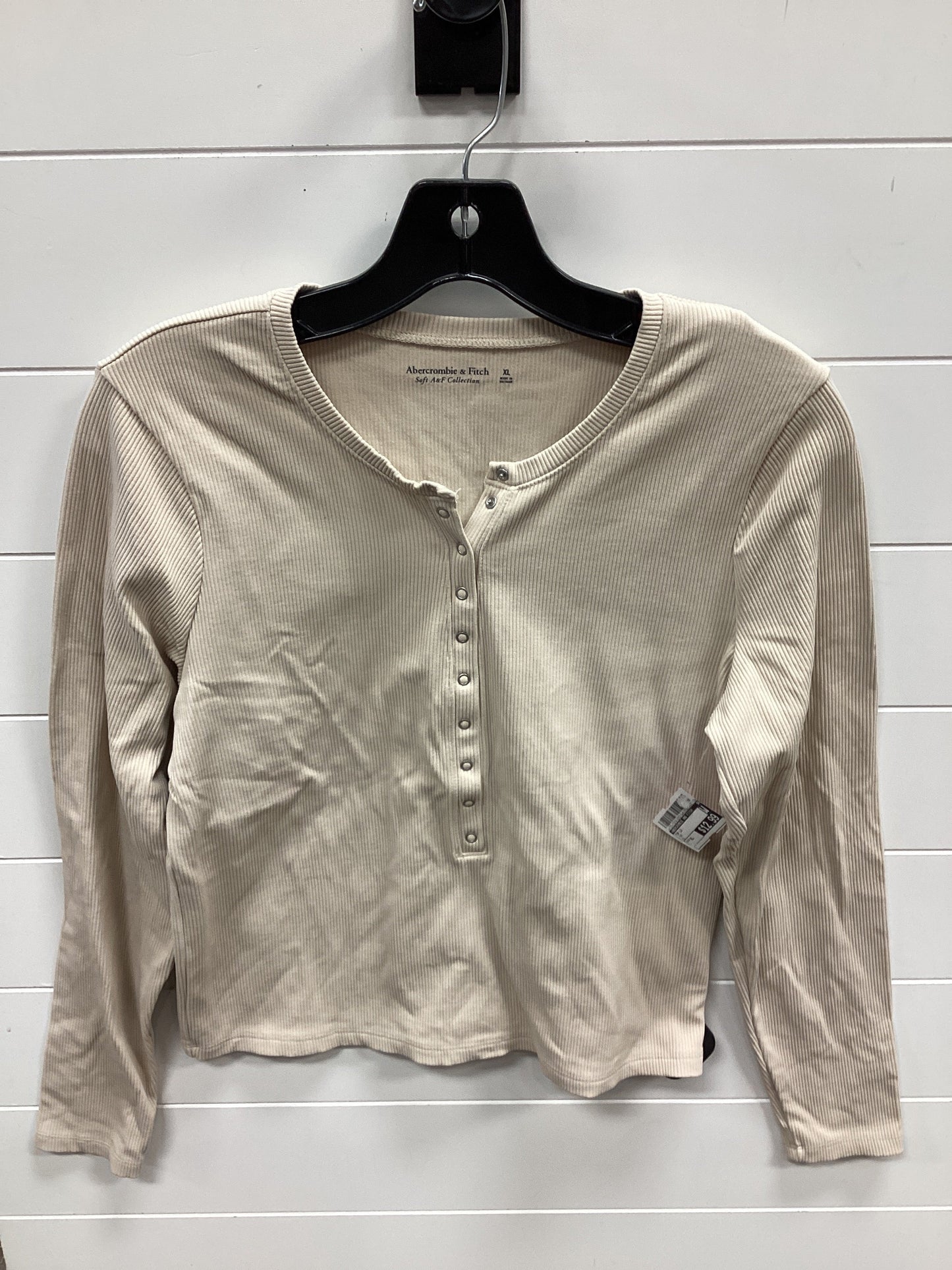 Top Ls By Abercrombie And Fitch In Tan, Size:Xl