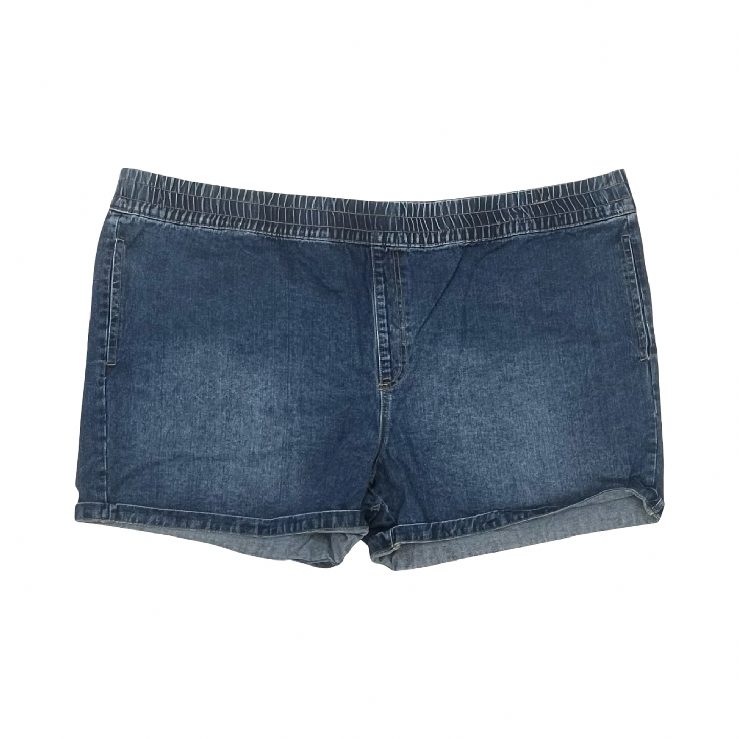 Shorts By Terra & Sky In Blue Denim, Size:4X