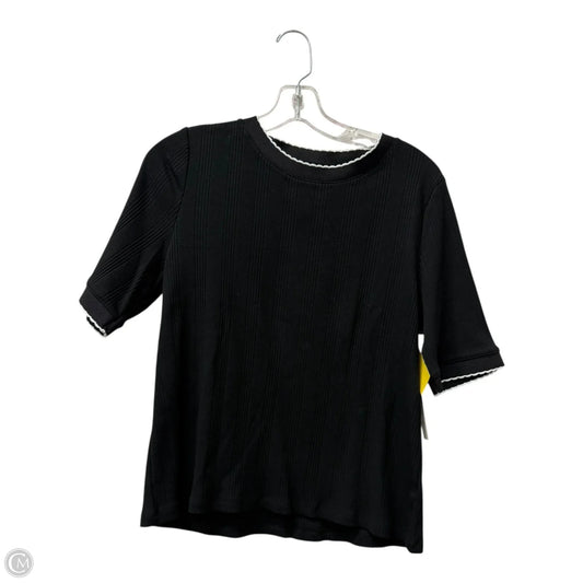 Top Short Sleeve By Talbots In Black, Size: Xlp