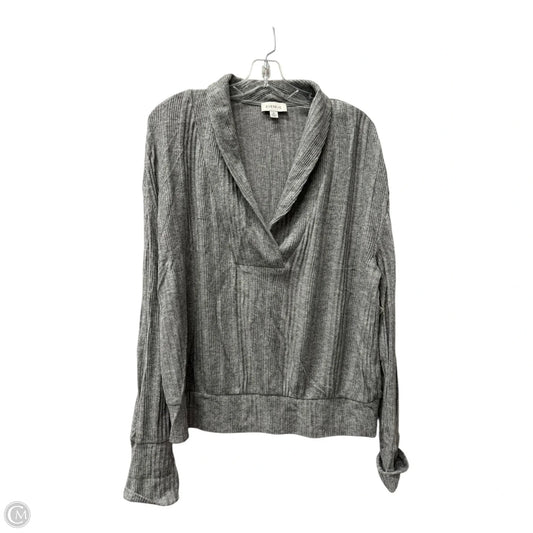 Top Long Sleeve By Evereve In Grey, Size: Xl