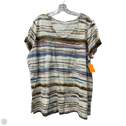 Top Short Sleeve Basic By Pure Jill In Brown, Size: Xl