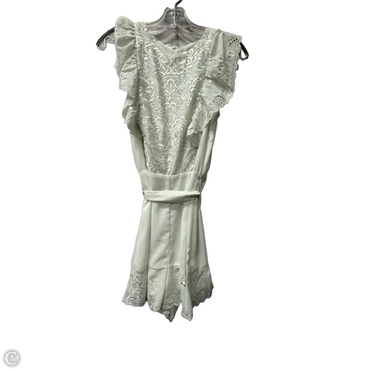 Romper By Express In White, Size: M