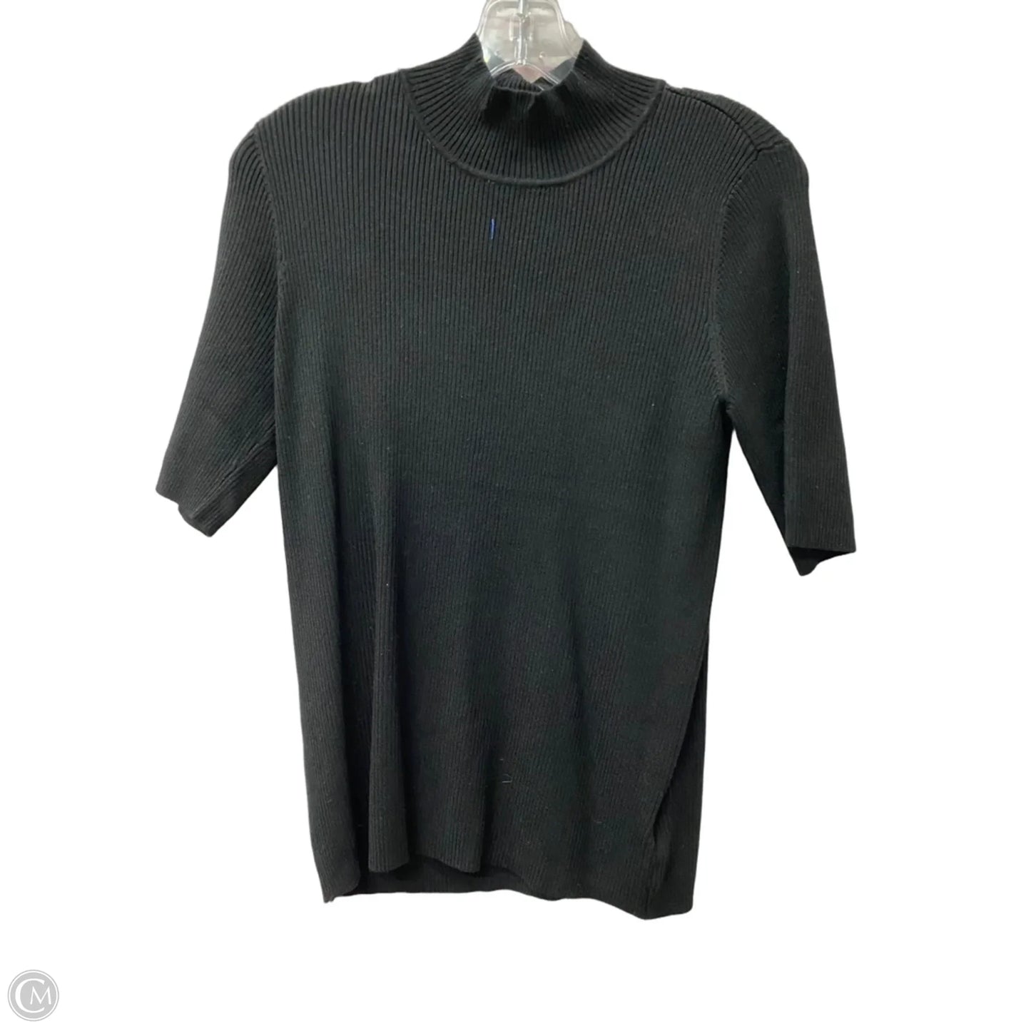 Top Short Sleeve By Ellen Tracy In Black, Size: L