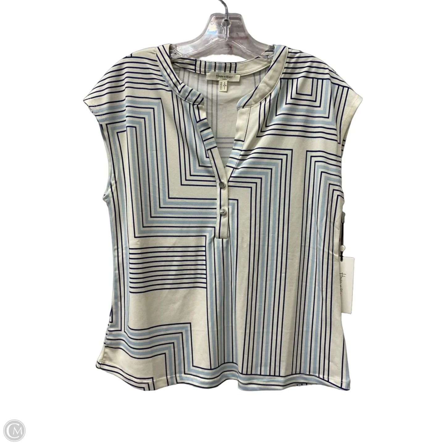 Top Short Sleeve By Cme In White, Size: M