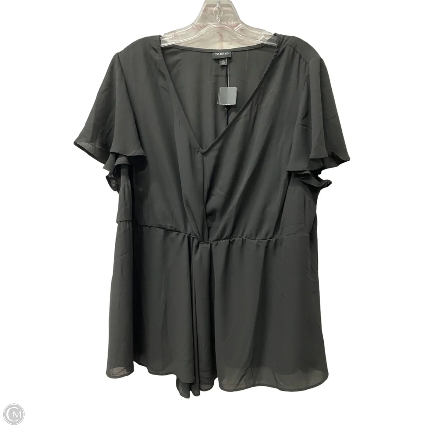 Top Short Sleeve By Torrid In Black, Size: 2x