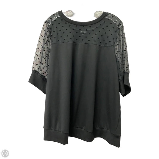 Top Short Sleeve By Torrid In Black, Size: 3x