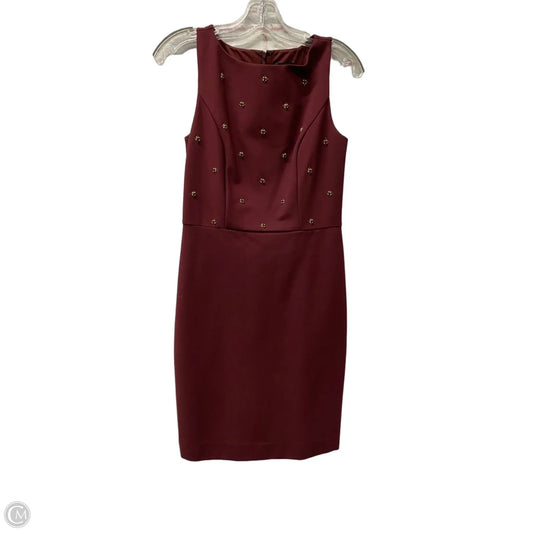 Dress Work By Ann Taylor In Maroon, Size: Xs