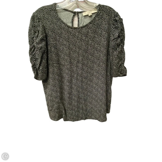 Top Short Sleeve By Loft In Black, Size: M