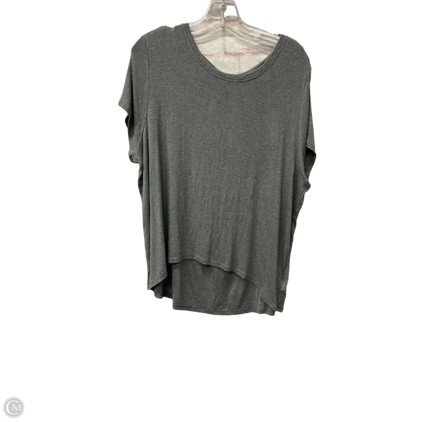 Athletic Top Short Sleeve By Athleta In Grey, Size: L