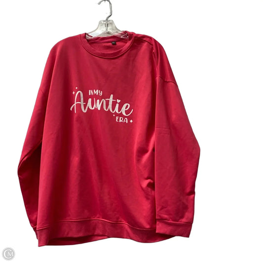 Sweatshirt Crewneck By Cme In Pink, Size: 4x