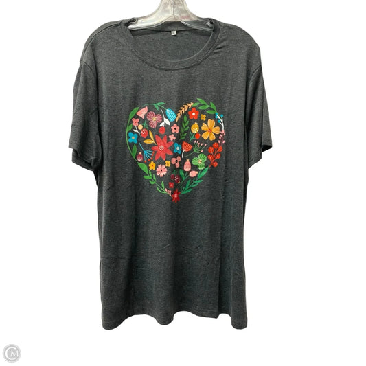 Top Short Sleeve  In Grey, Size: Xl