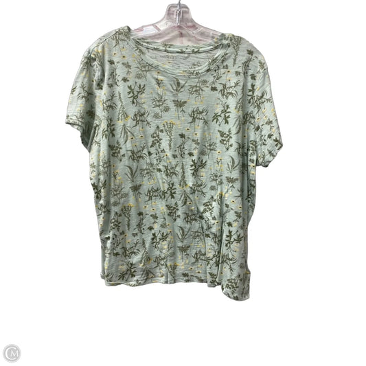 Top Short Sleeve By Lucky Brand In Green, Size: Xl