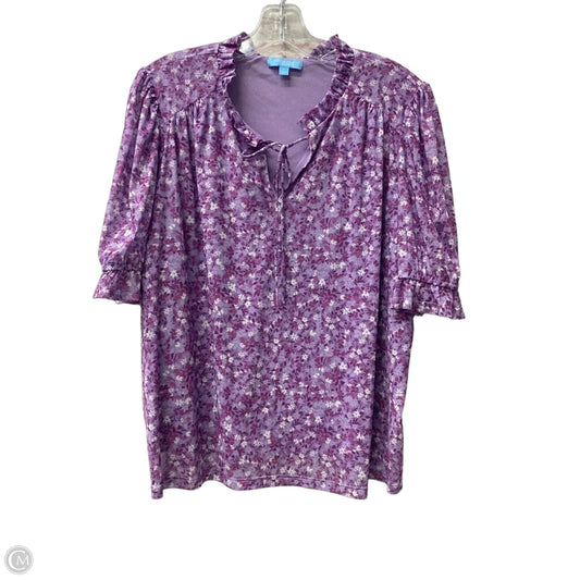 Top Short Sleeve By Draper James In Purple, Size: L