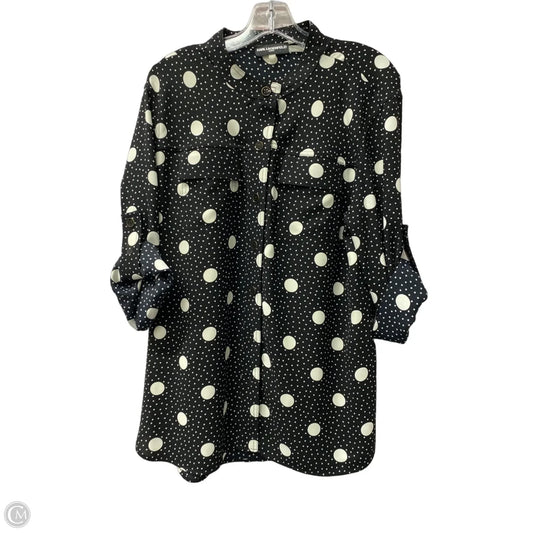 Top 3/4 Sleeve Designer By Karl Lagerfeld In Black, Size: L
