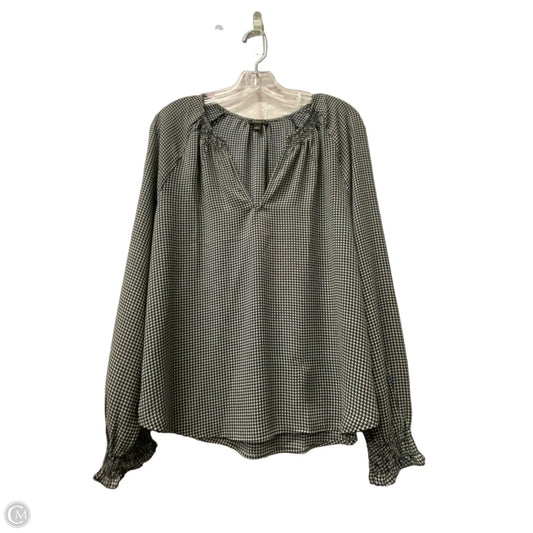 Top Long Sleeve By Ann Taylor In Blue, Size: L