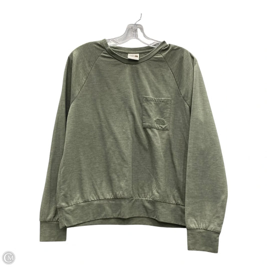 Athletic Top Long Sleeve Crewneck By The North Face In Green, Size: L