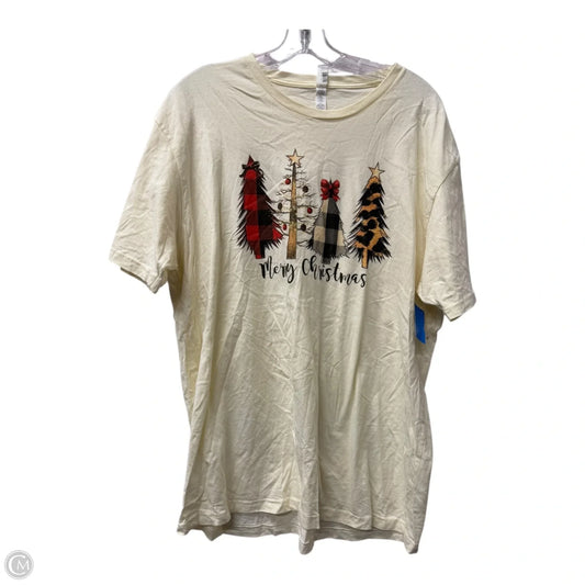 Top Short Sleeve By Next Level In Cream, Size: Xl
