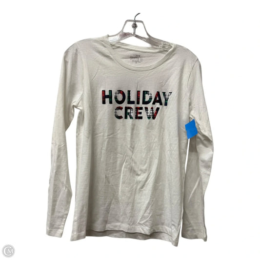 Top Long Sleeve By J. Crew In White, Size: S