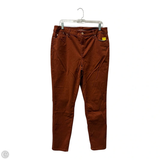 Jeans Jeggings By Chicos In Orange, Size: 14