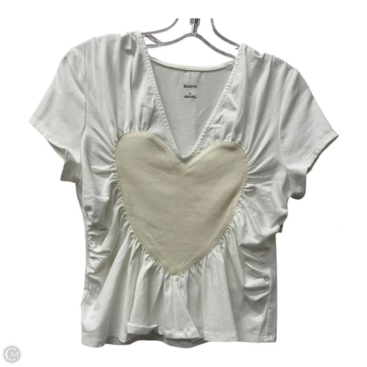 Top Short Sleeve By Maeve In Cream, Size: M