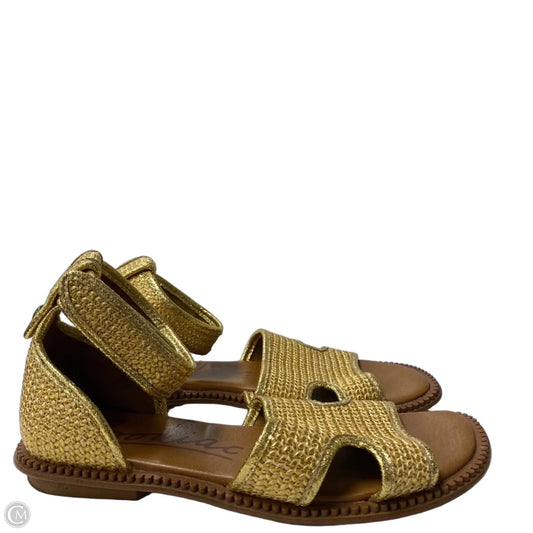 Sandals Flats By Zodiac In Gold, Size: 6.5