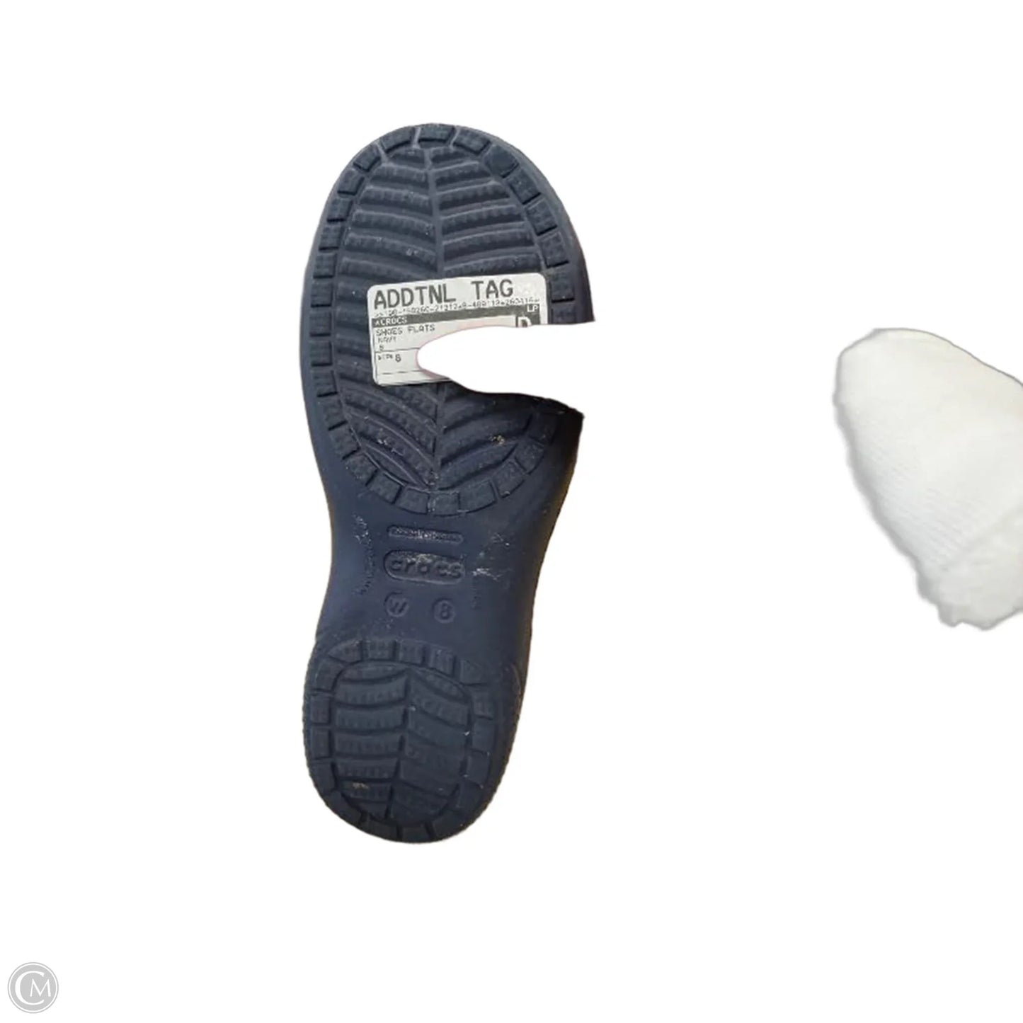 Shoes Flats By Crocs In Navy, Size: 8